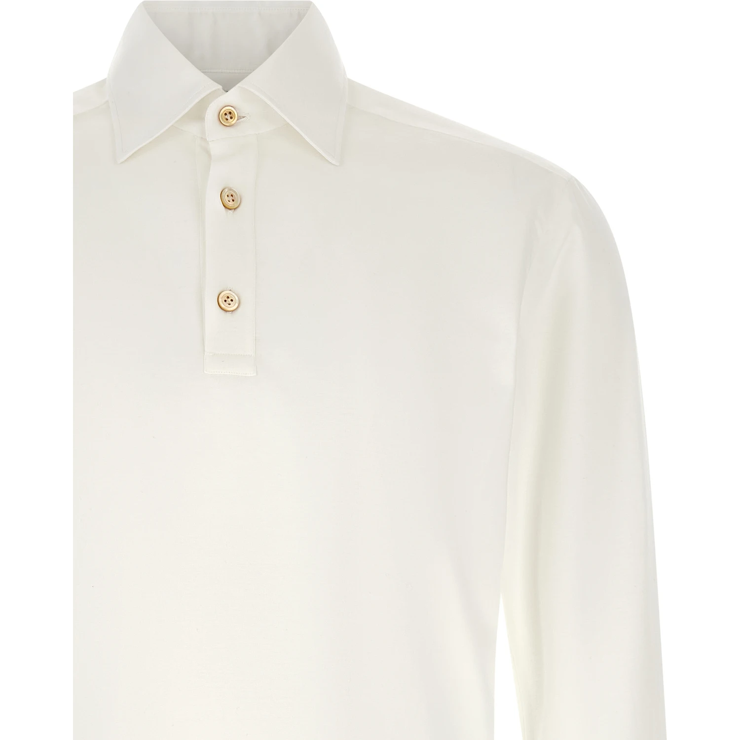 White Cotton Polo Shirt
