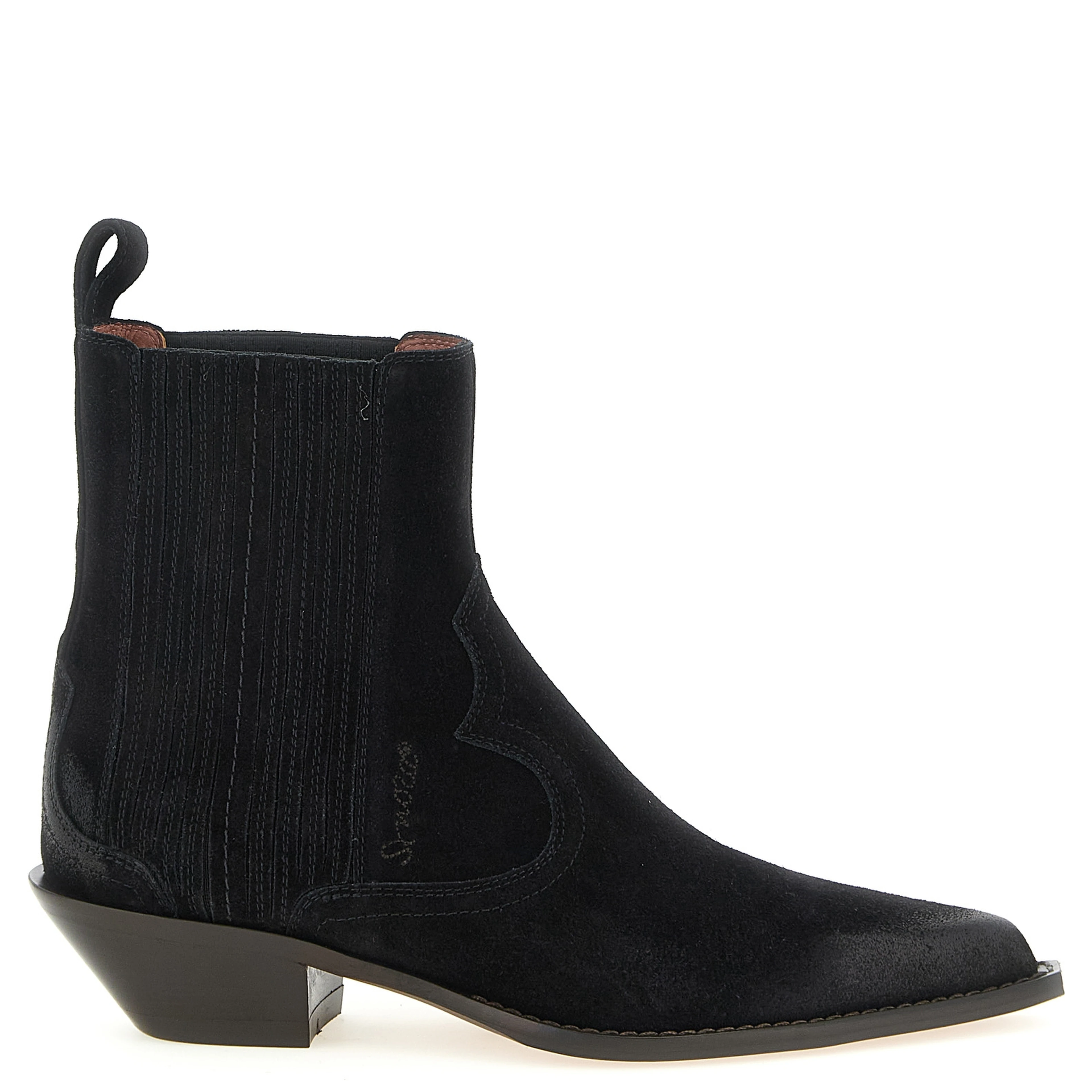 Black Calfskin Chelsea Boots