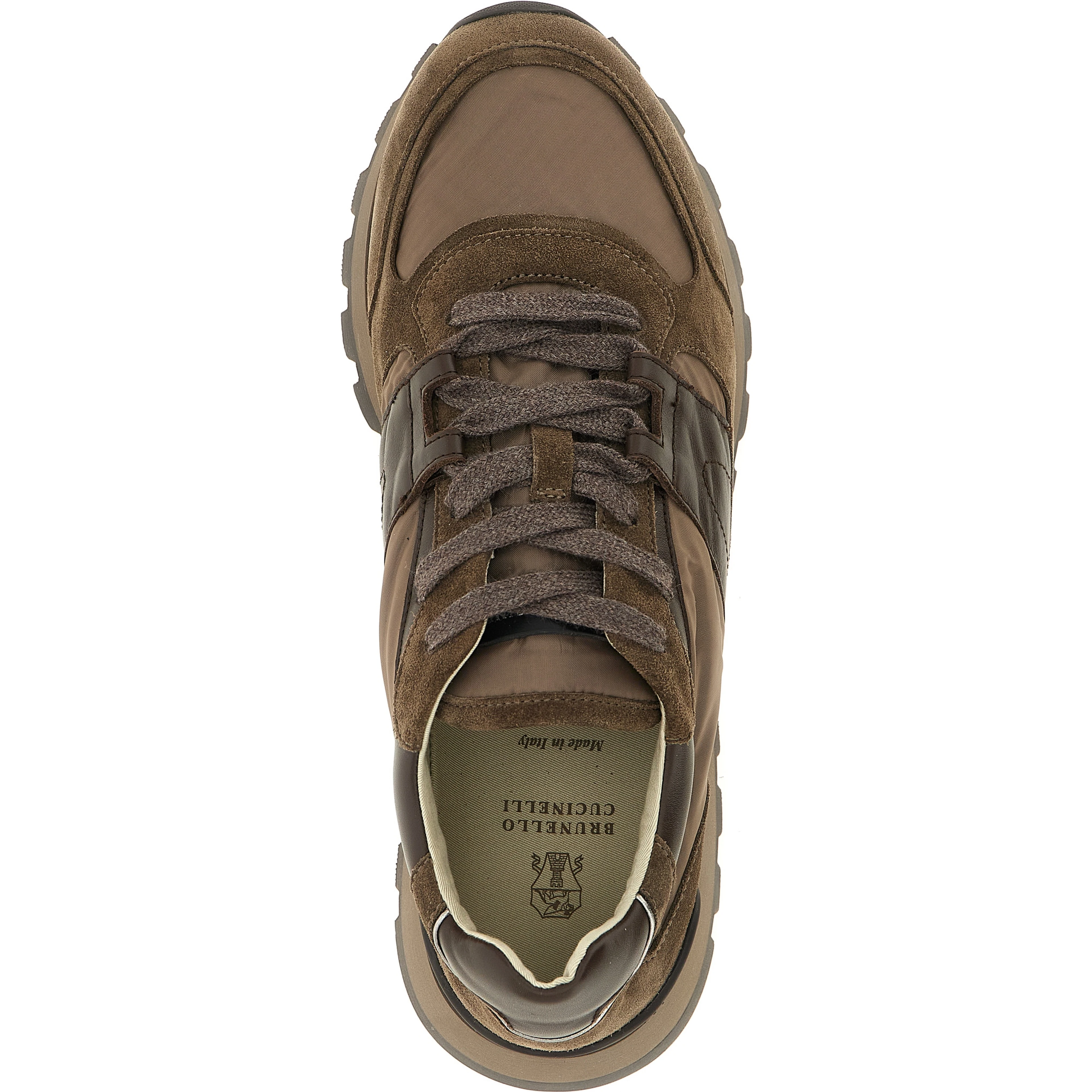 Bicolor Calfskin Athletic Sneakers