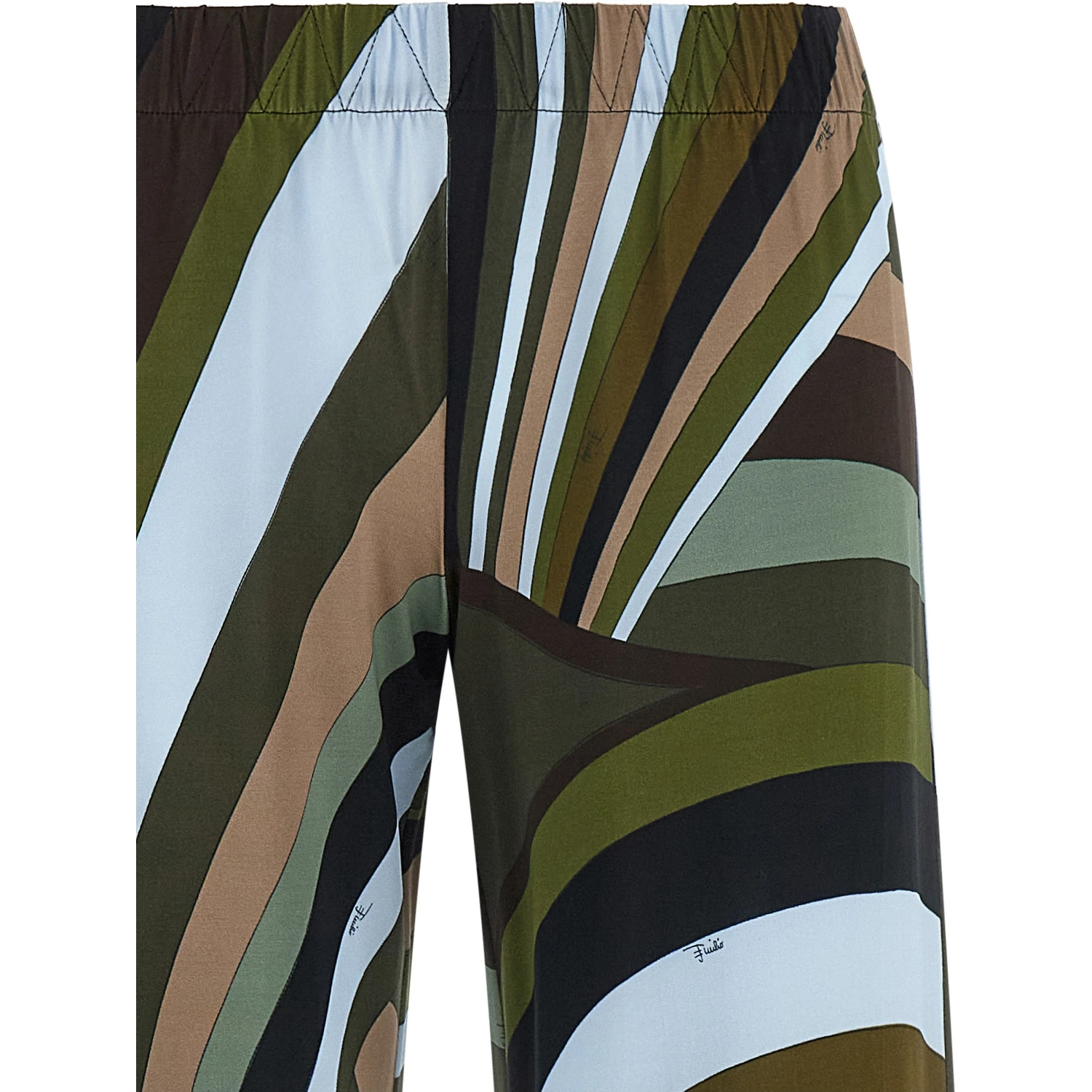 Multicolor Viscose Flared Pants