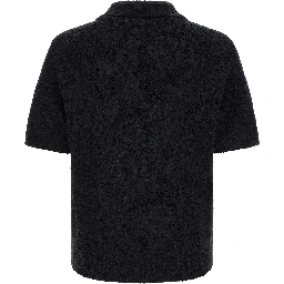 Black Cotton Polo Shirt