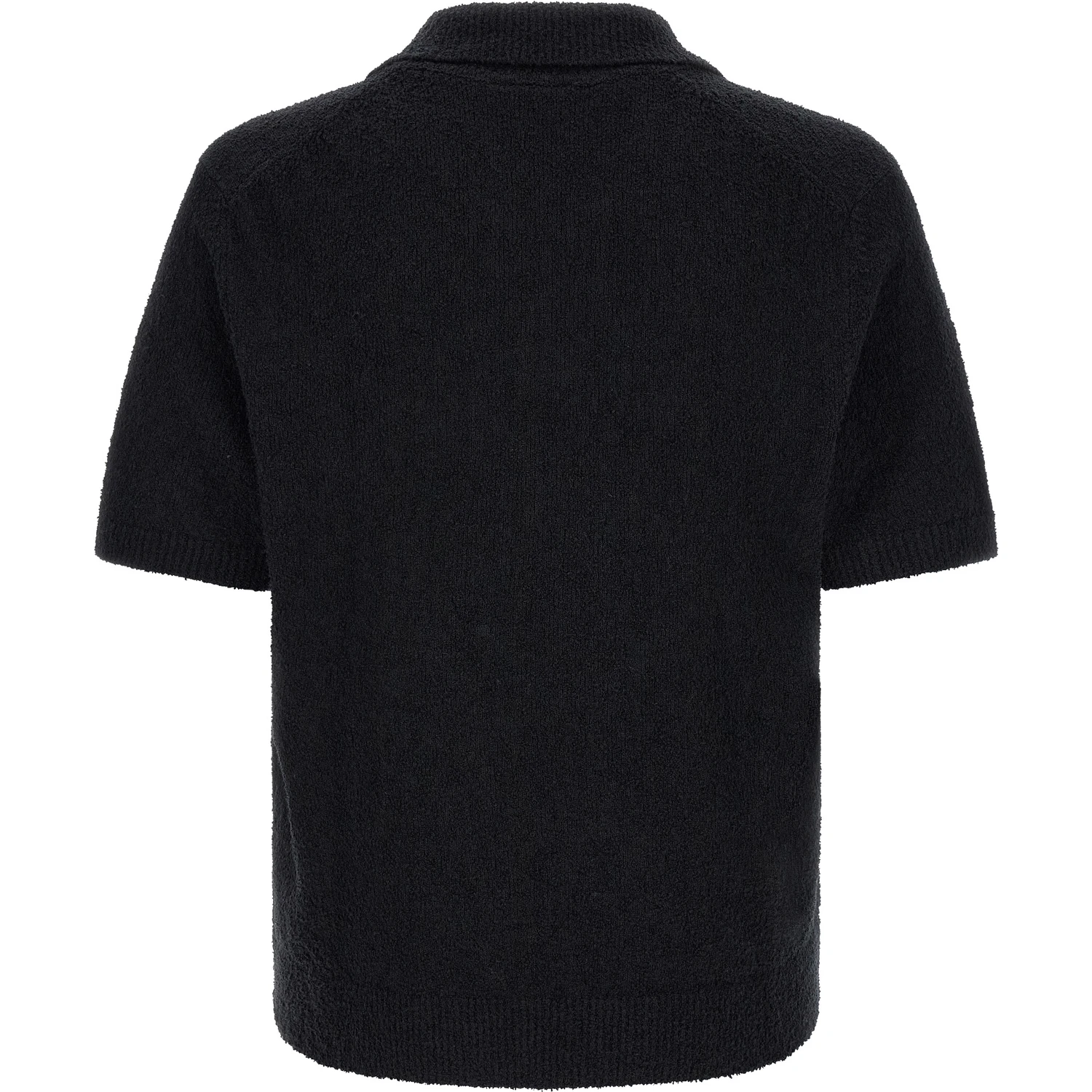 Black Cotton Polo Shirt