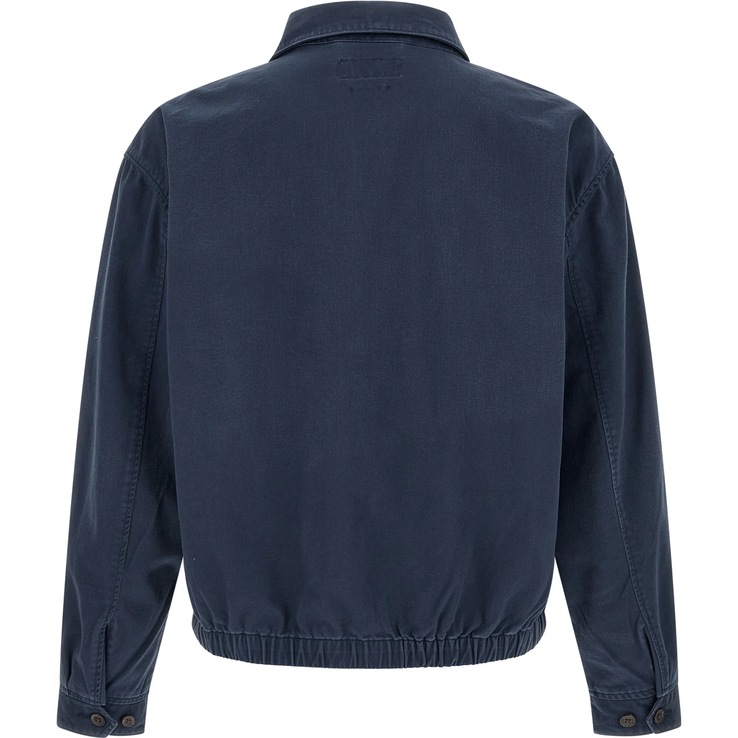 Blue Cotton Full-Length Jacket