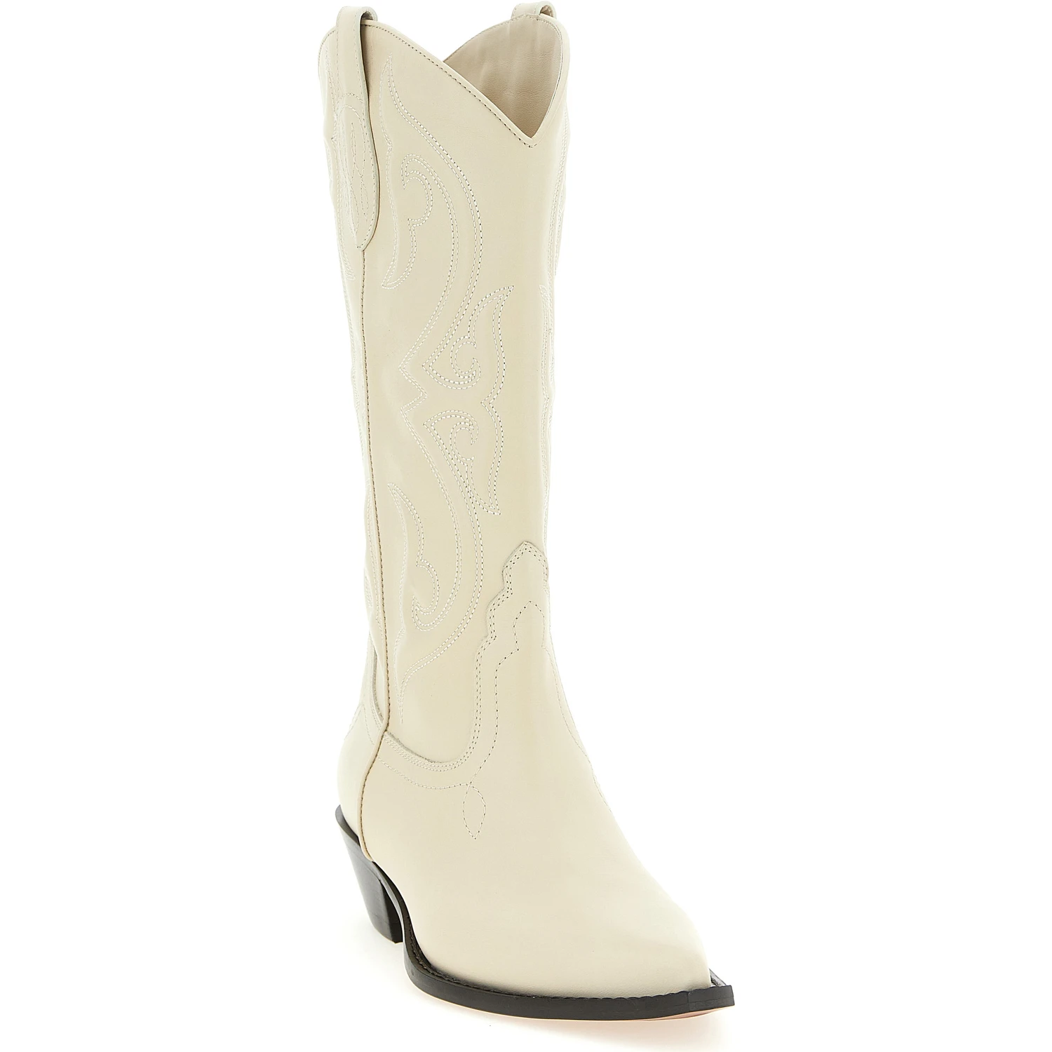 White Calfskin Chelsea Boots