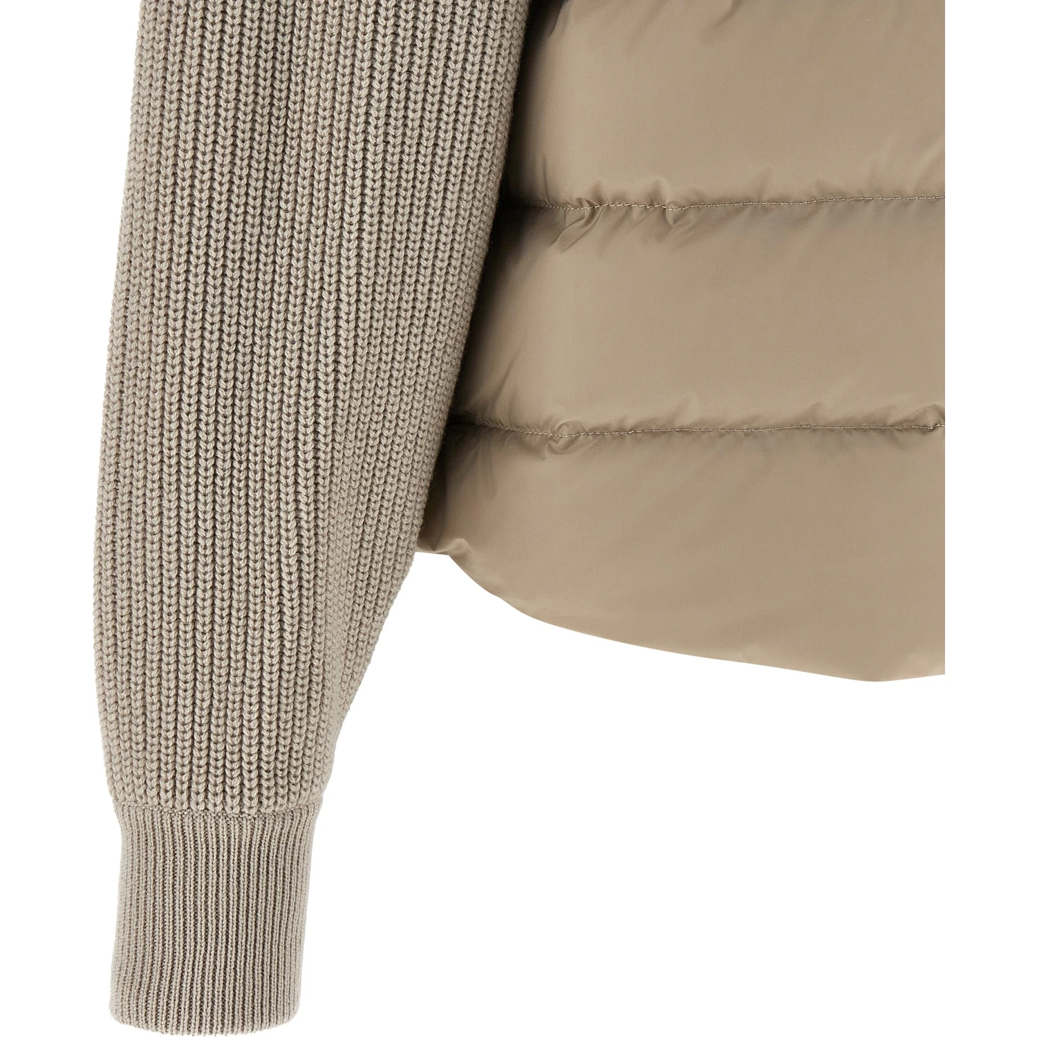 Beige Polyester Shell Jacket