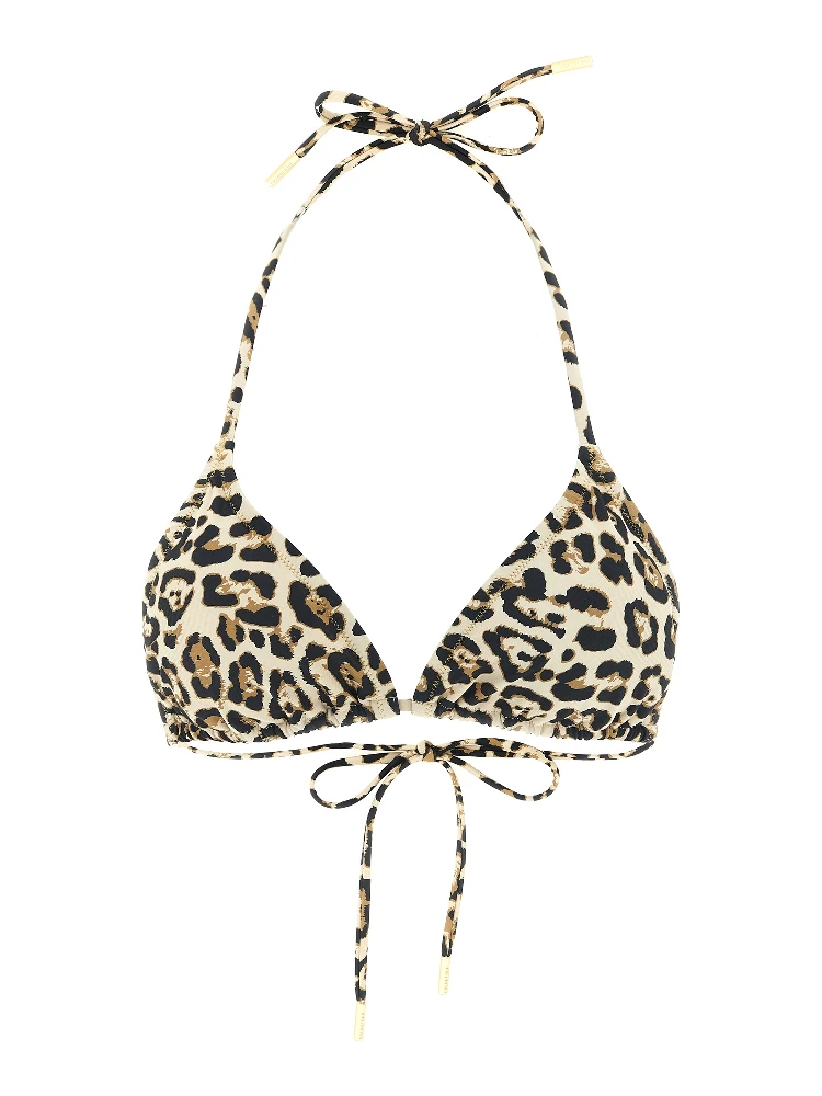 Beige Polyester Bikini