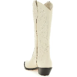 White Calfskin Chelsea Boots