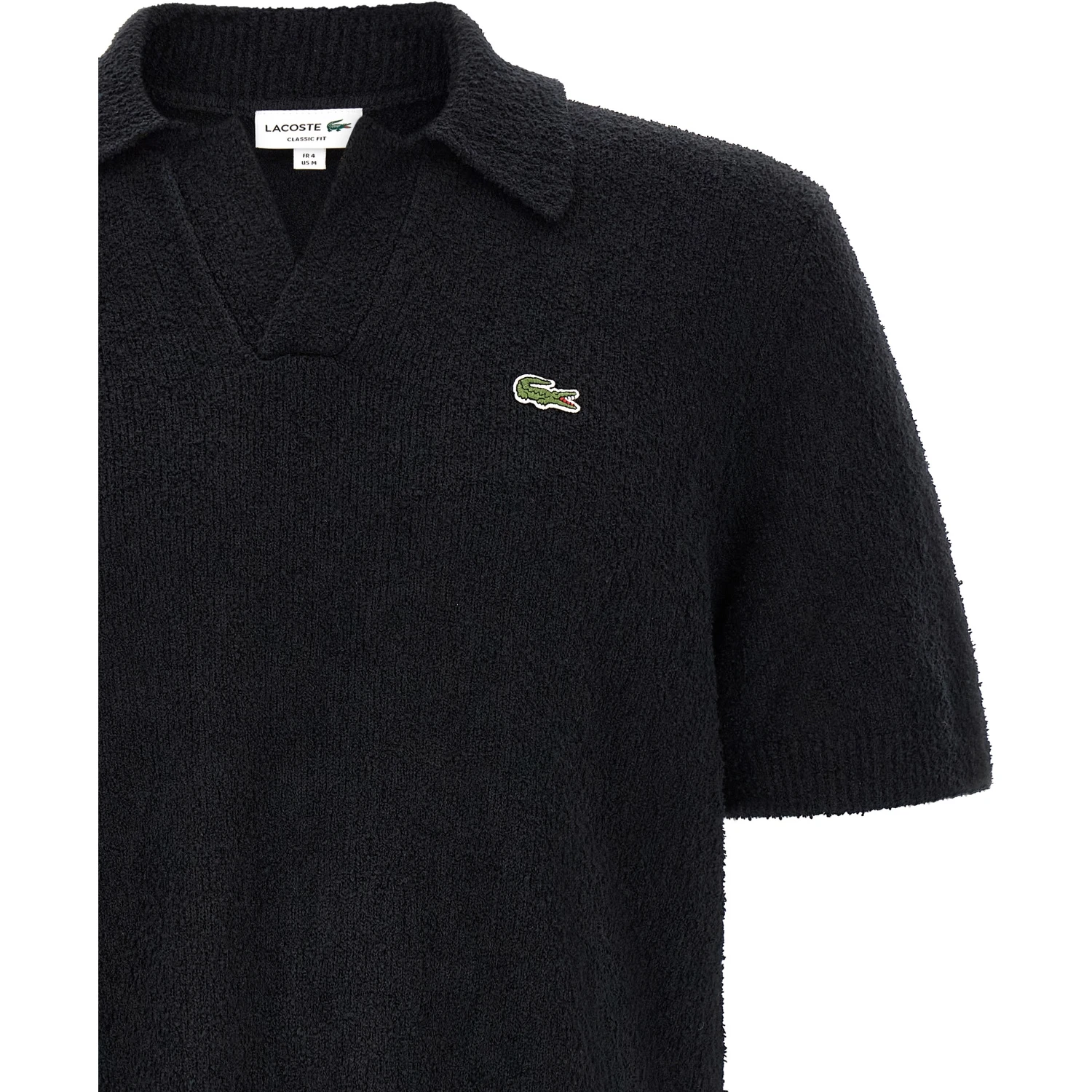 Black Cotton Polo Shirt