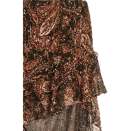 Brown Viscose Mini Skirt