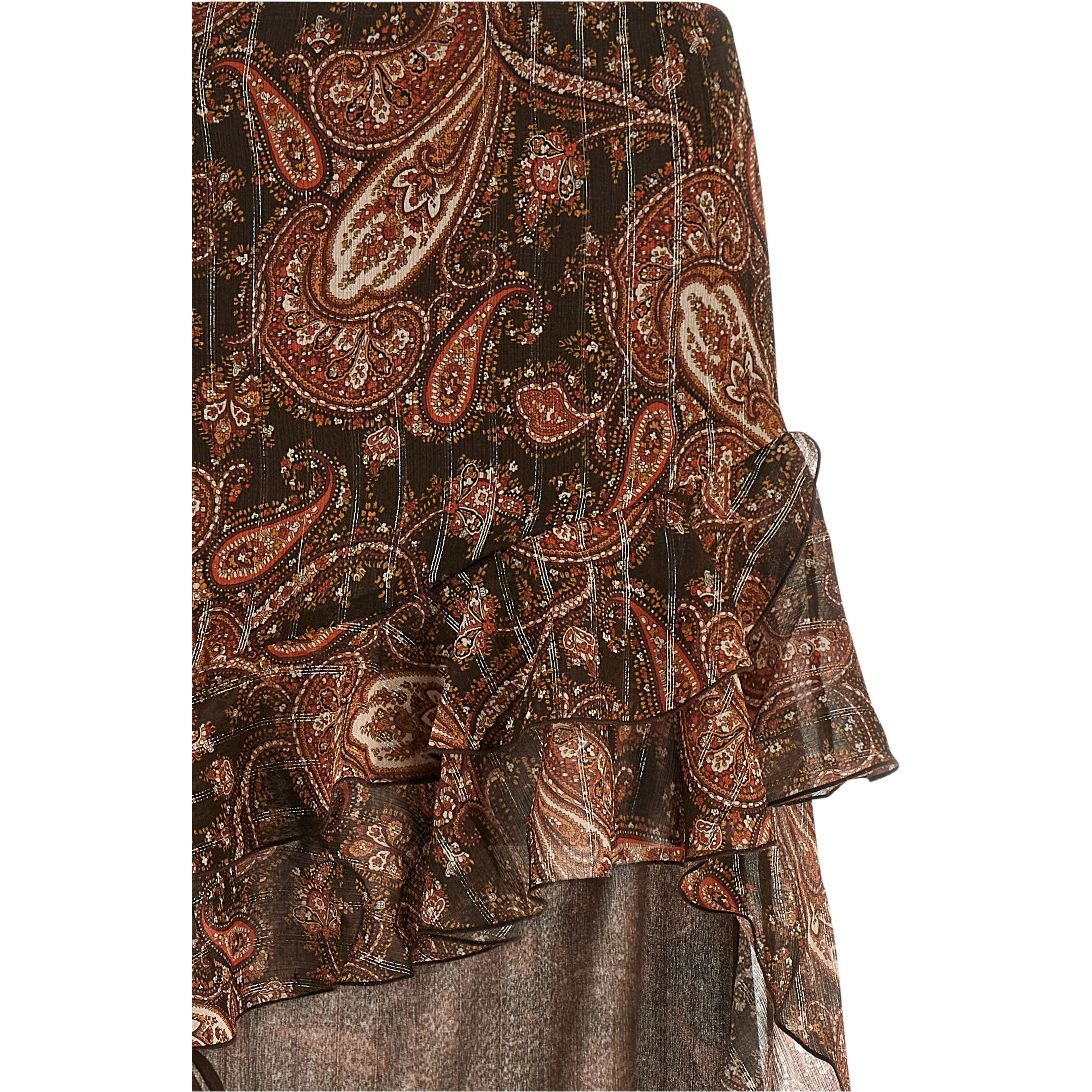 Brown Viscose Mini Skirt