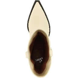 White Calfskin Chelsea Boots