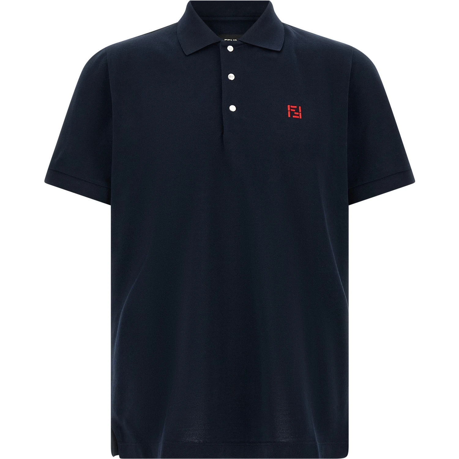 Blue Cotton Polo Shirt