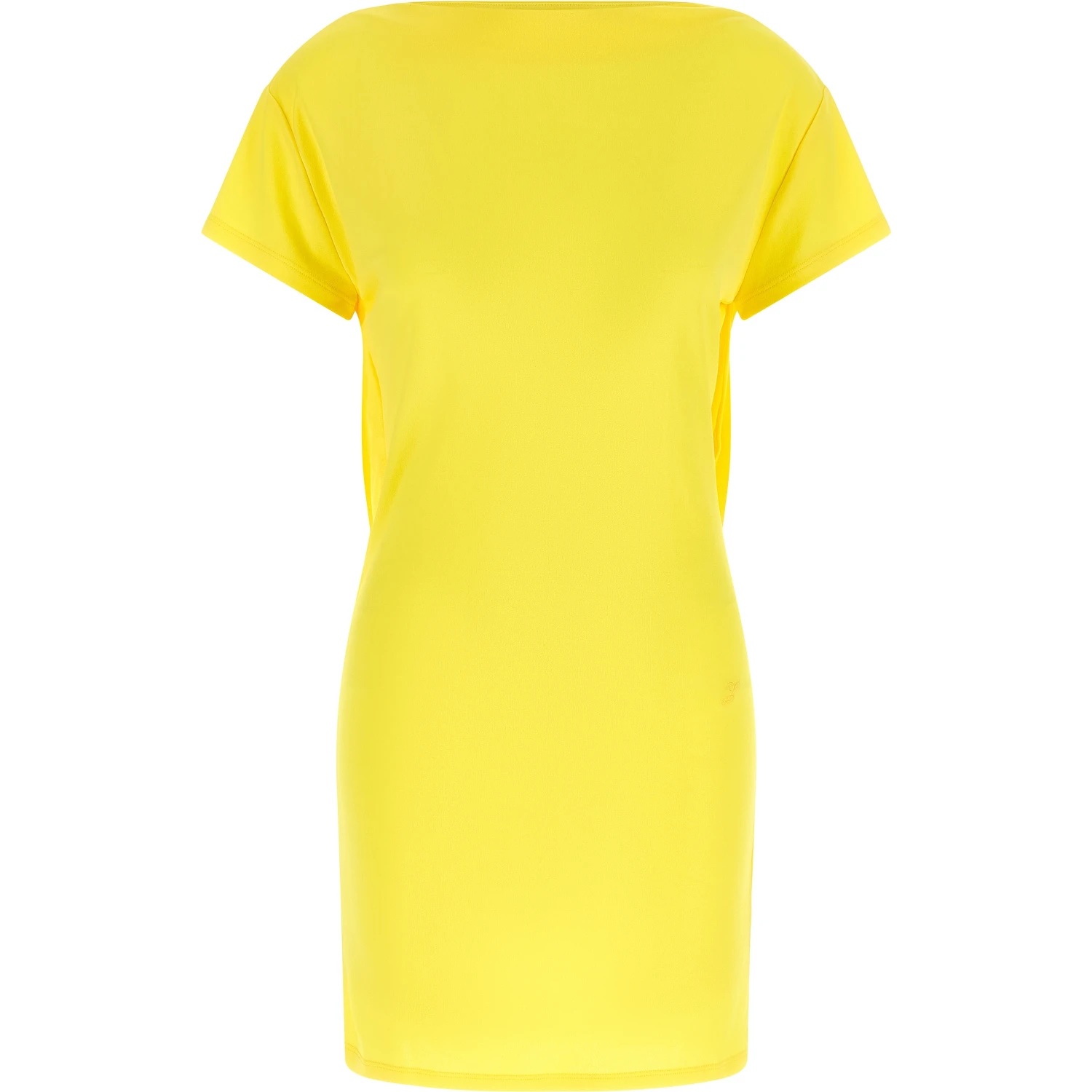 Bicolor Viscose Short Dress