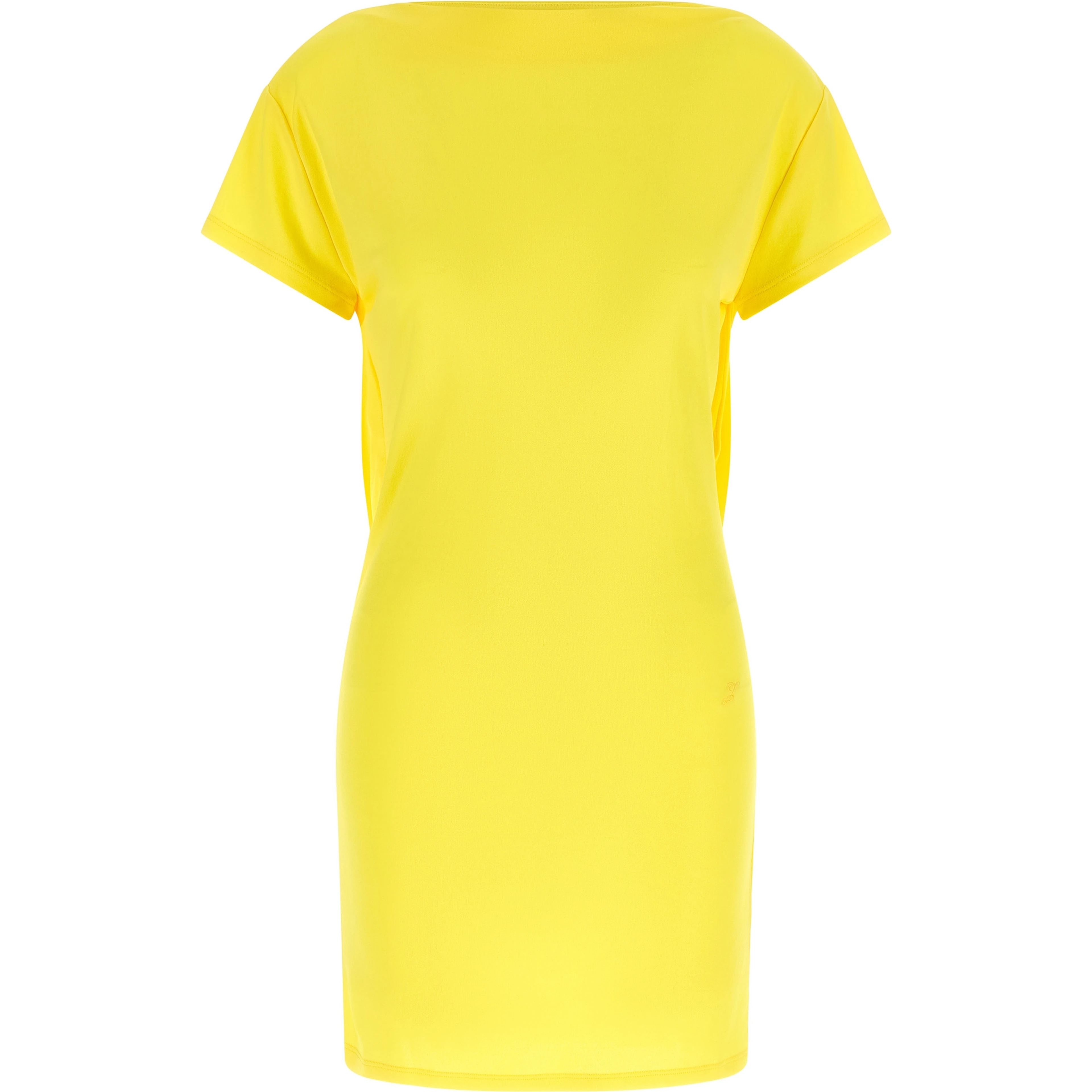 Bicolor Viscose Short Dress