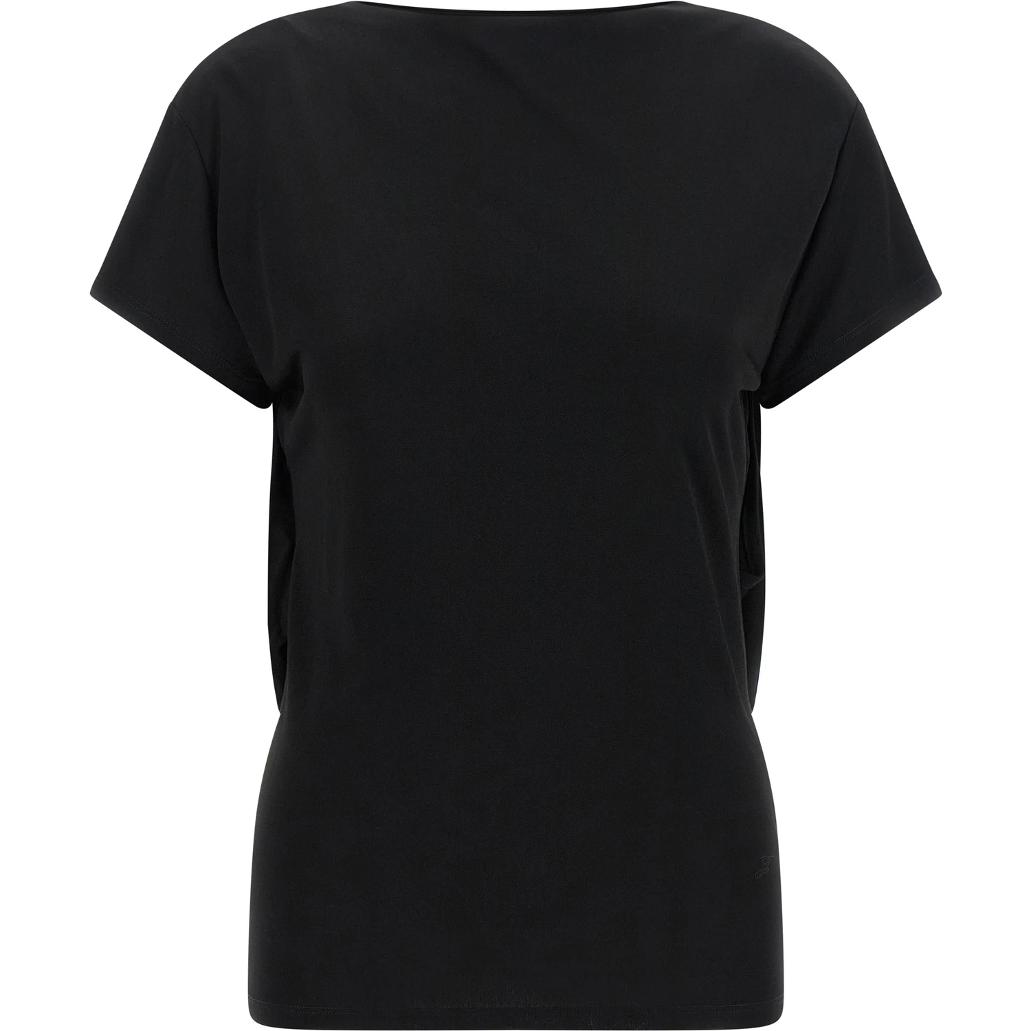 Black Viscose T-Shirt