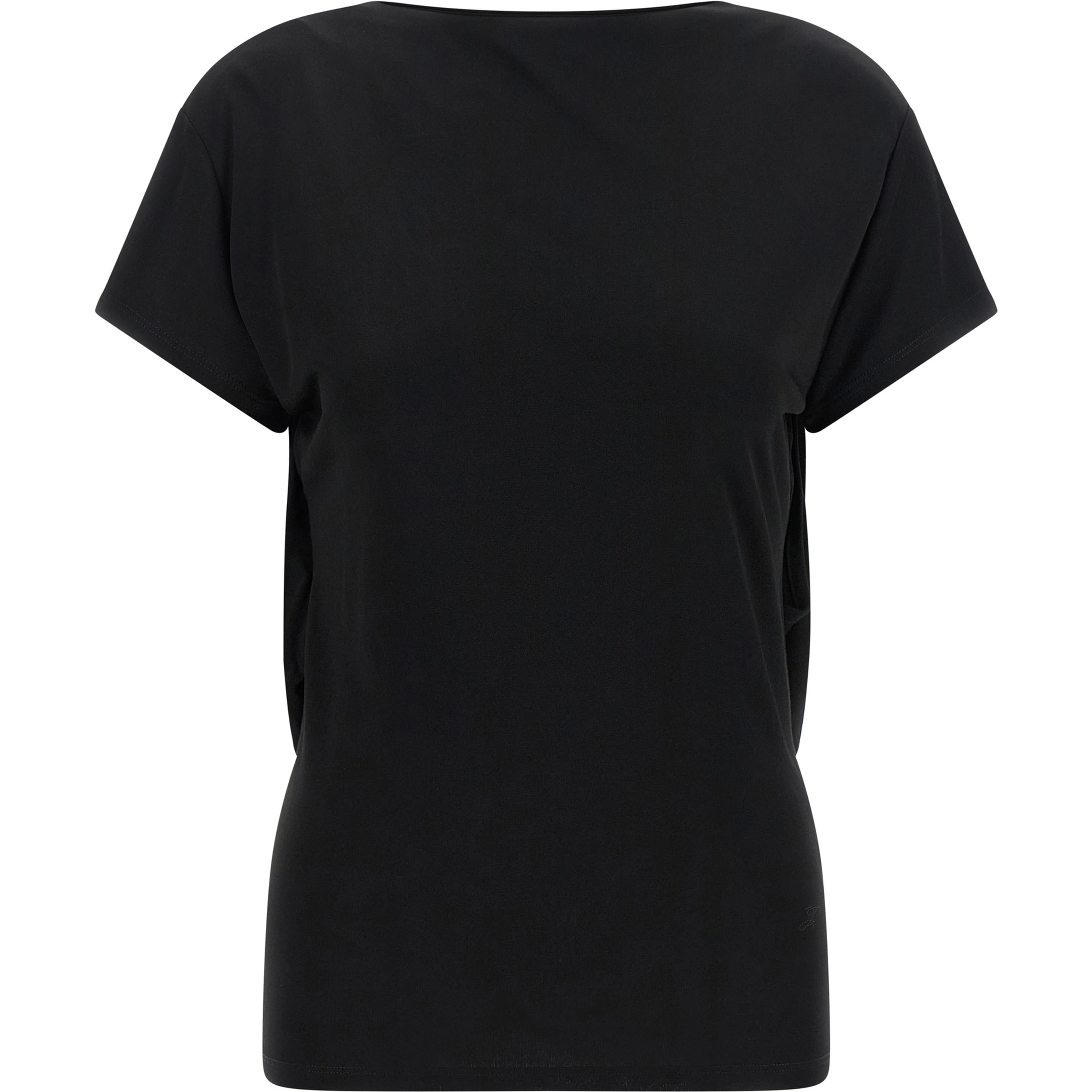 Black Viscose T-Shirt