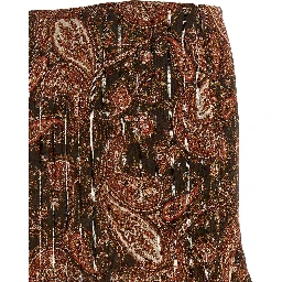 Brown Viscose Mini Skirt