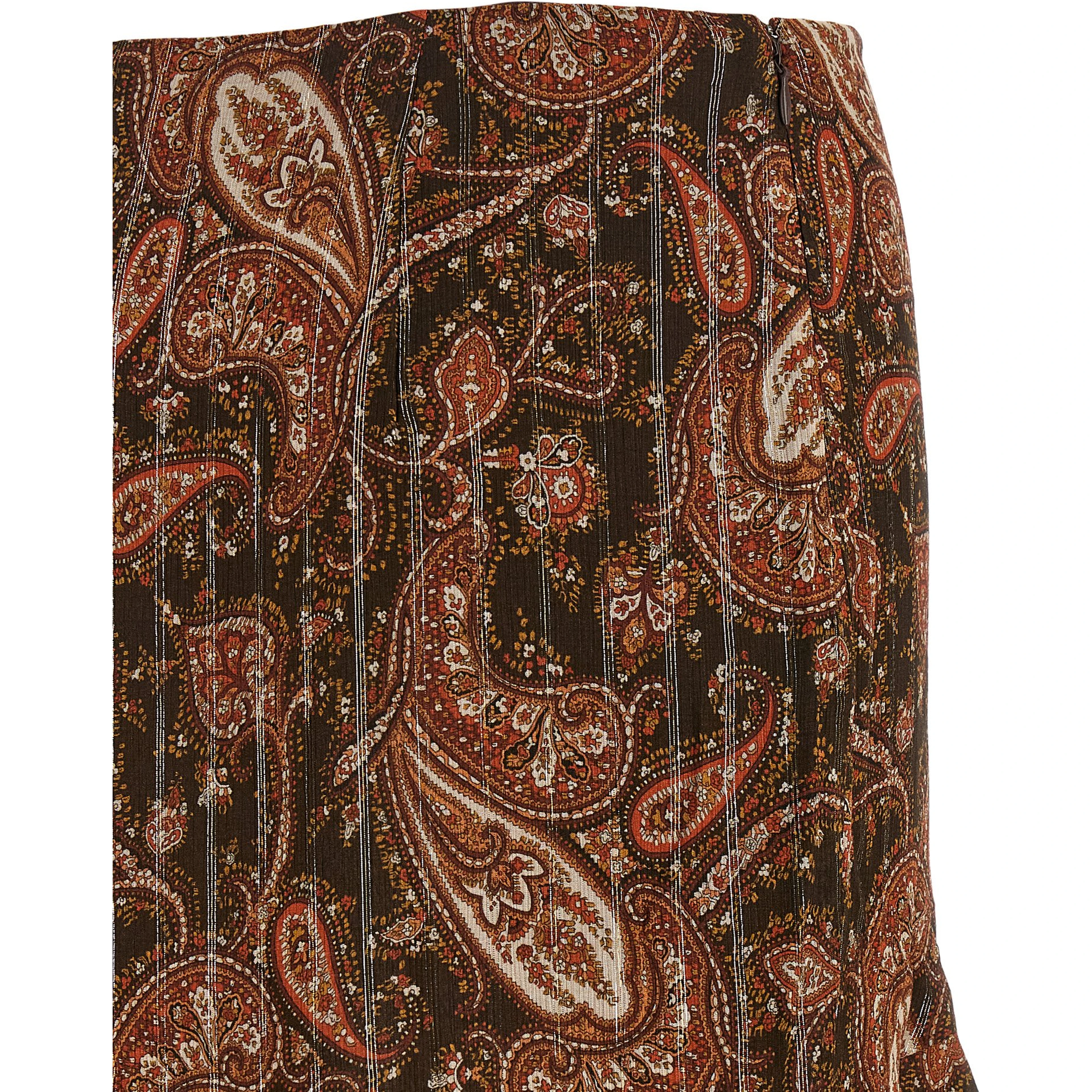 Brown Viscose Mini Skirt