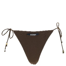 Brown Polyamide Swim Briefs