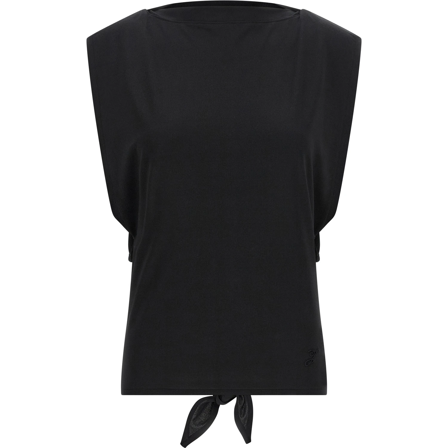 Black Paper Sleeveles T-Shirt
