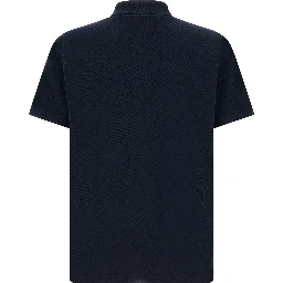 Blue Cotton Polo Shirt