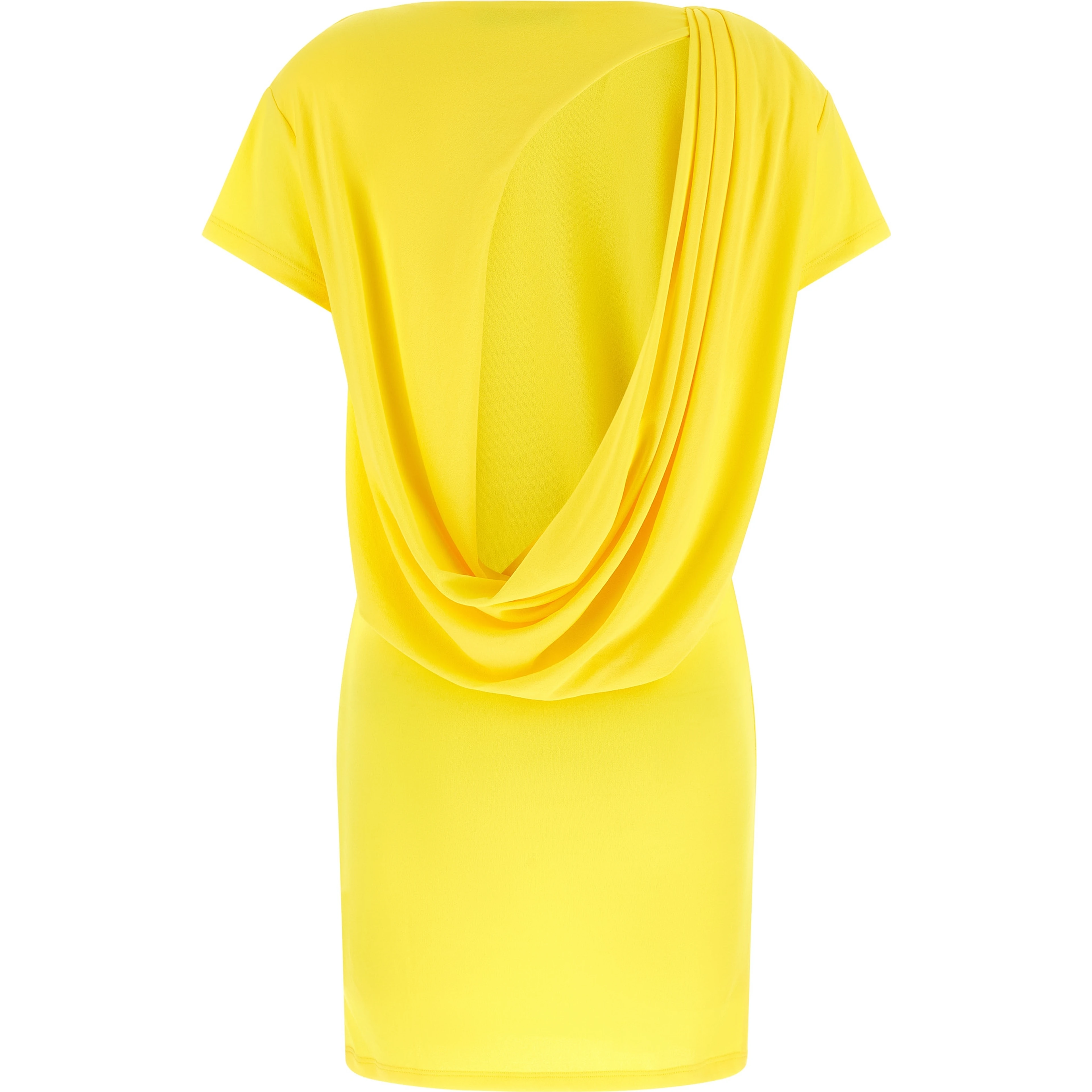 Bicolor Viscose Short Dress