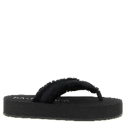 Black Viscose Slides