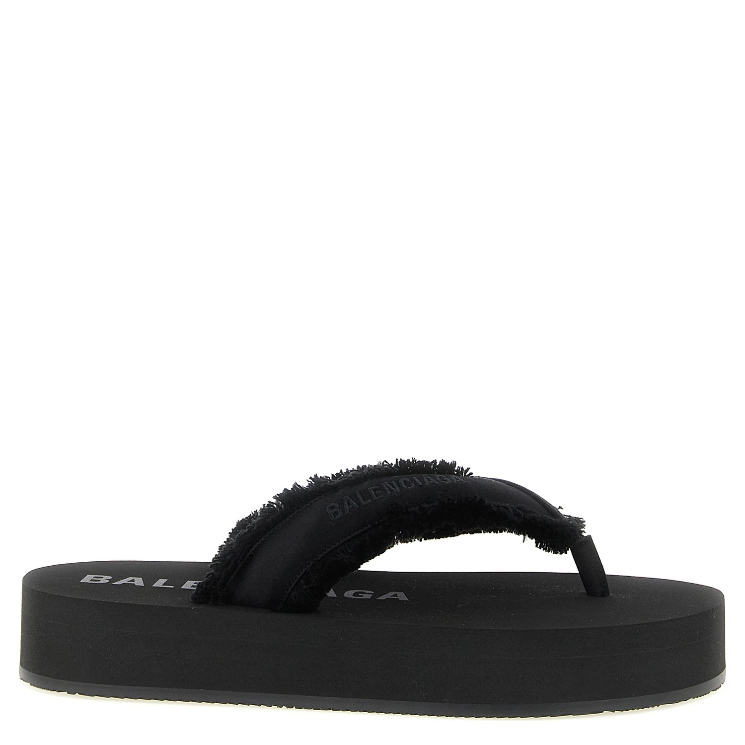 Black Viscose Slides