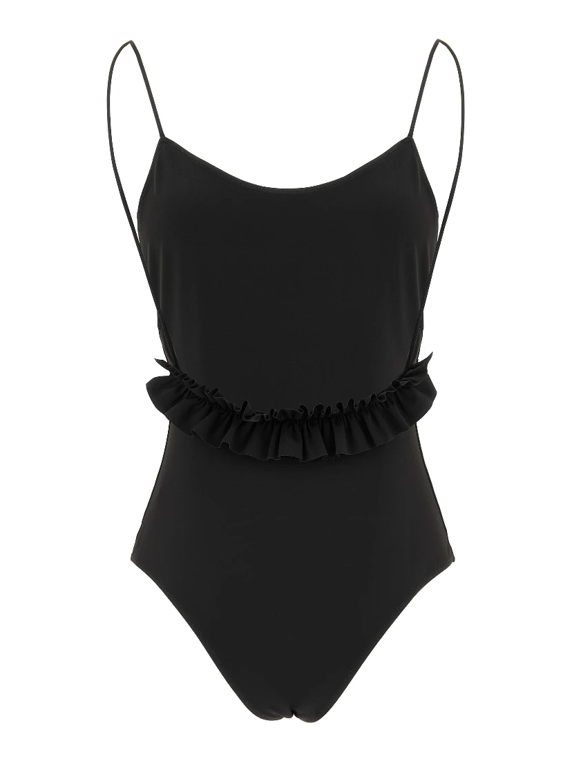 Black Polyamide One-Piece Swimsuit