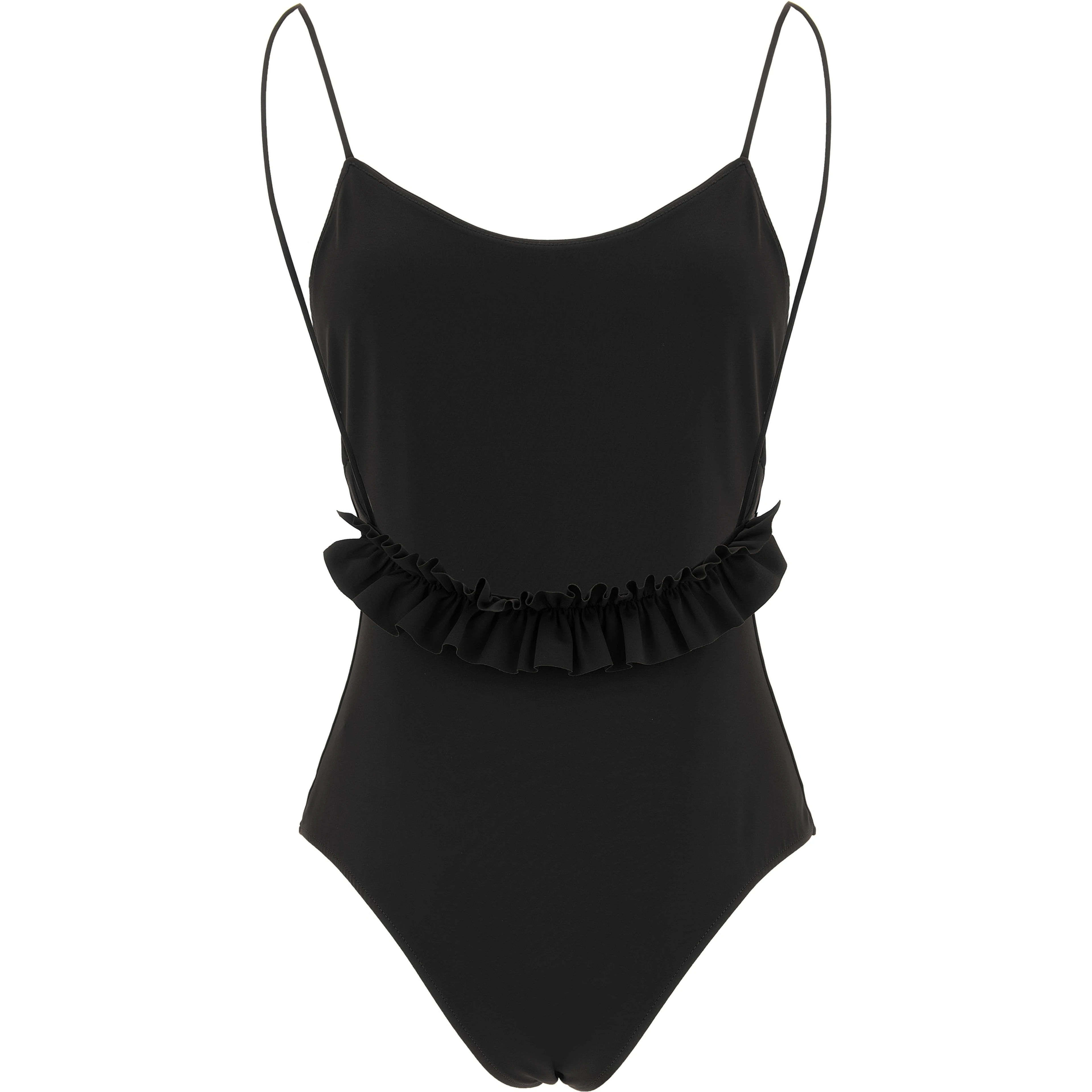 Black Polyamide One-Piece Swimsuit