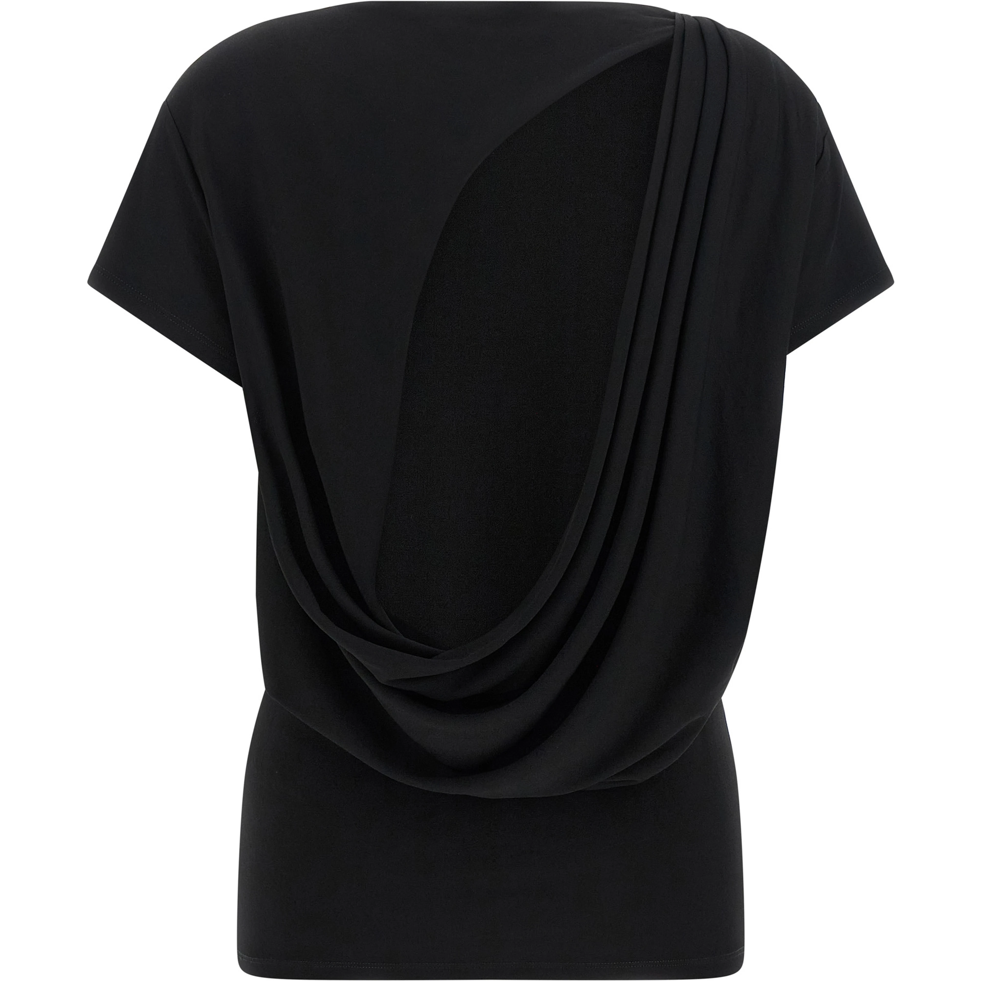 Black Viscose T-Shirt