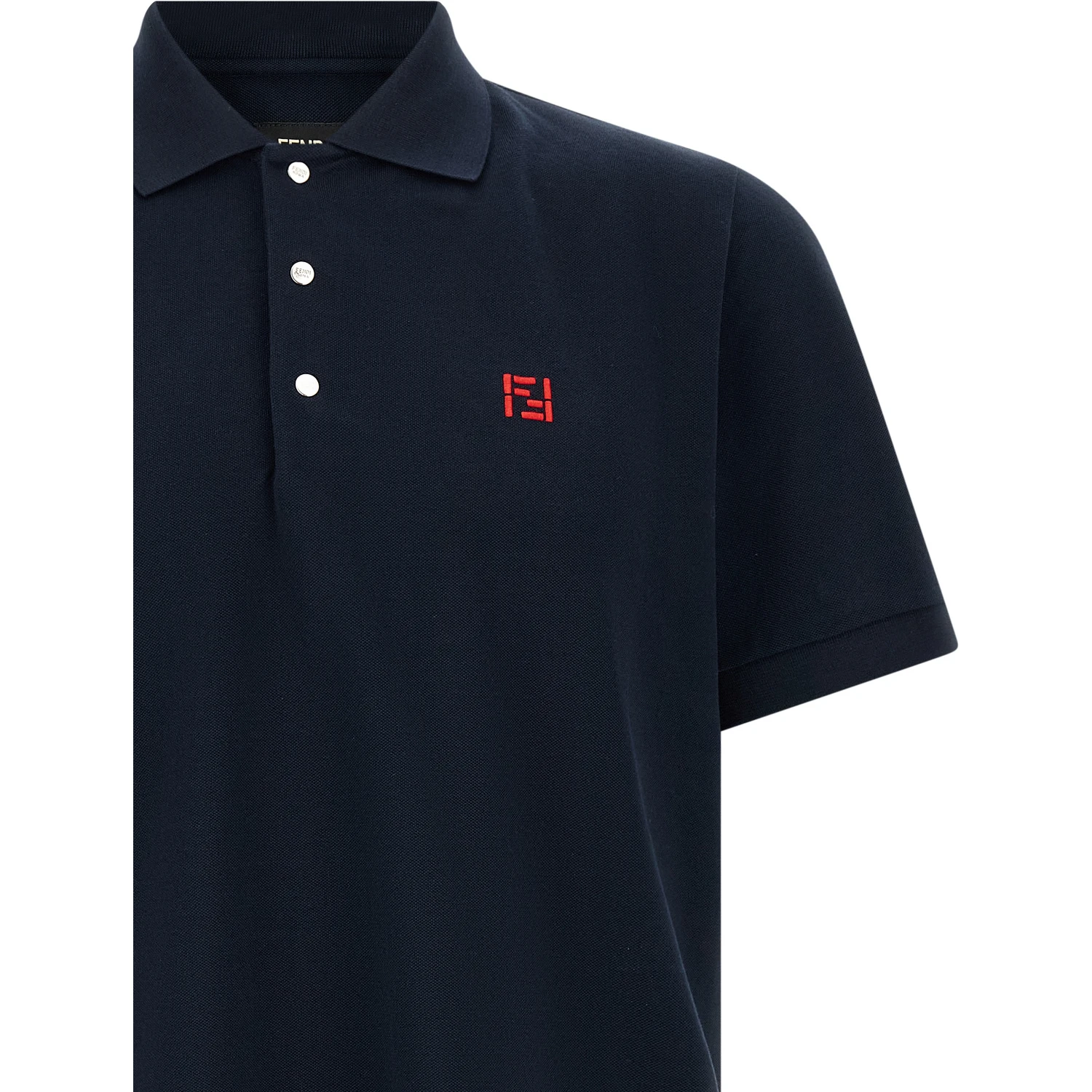 Blue Cotton Polo Shirt
