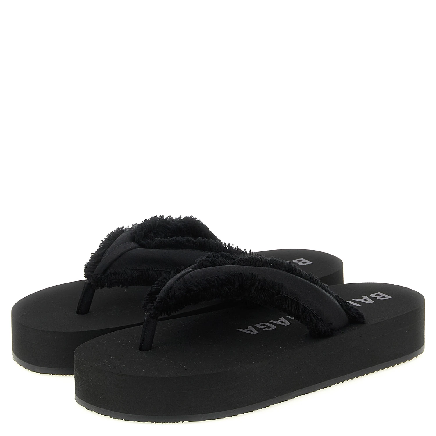 Black Viscose Slides