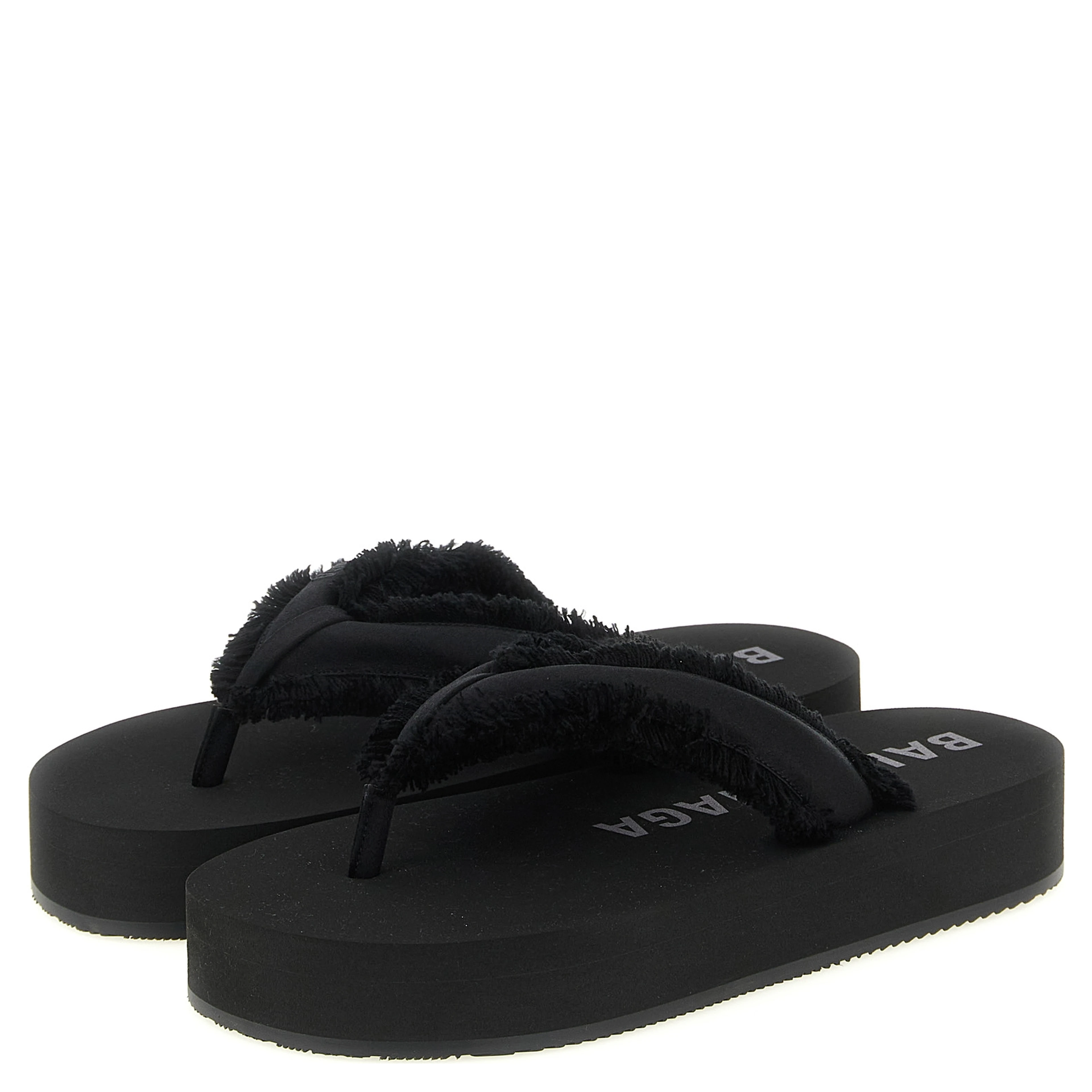 Black Viscose Slides