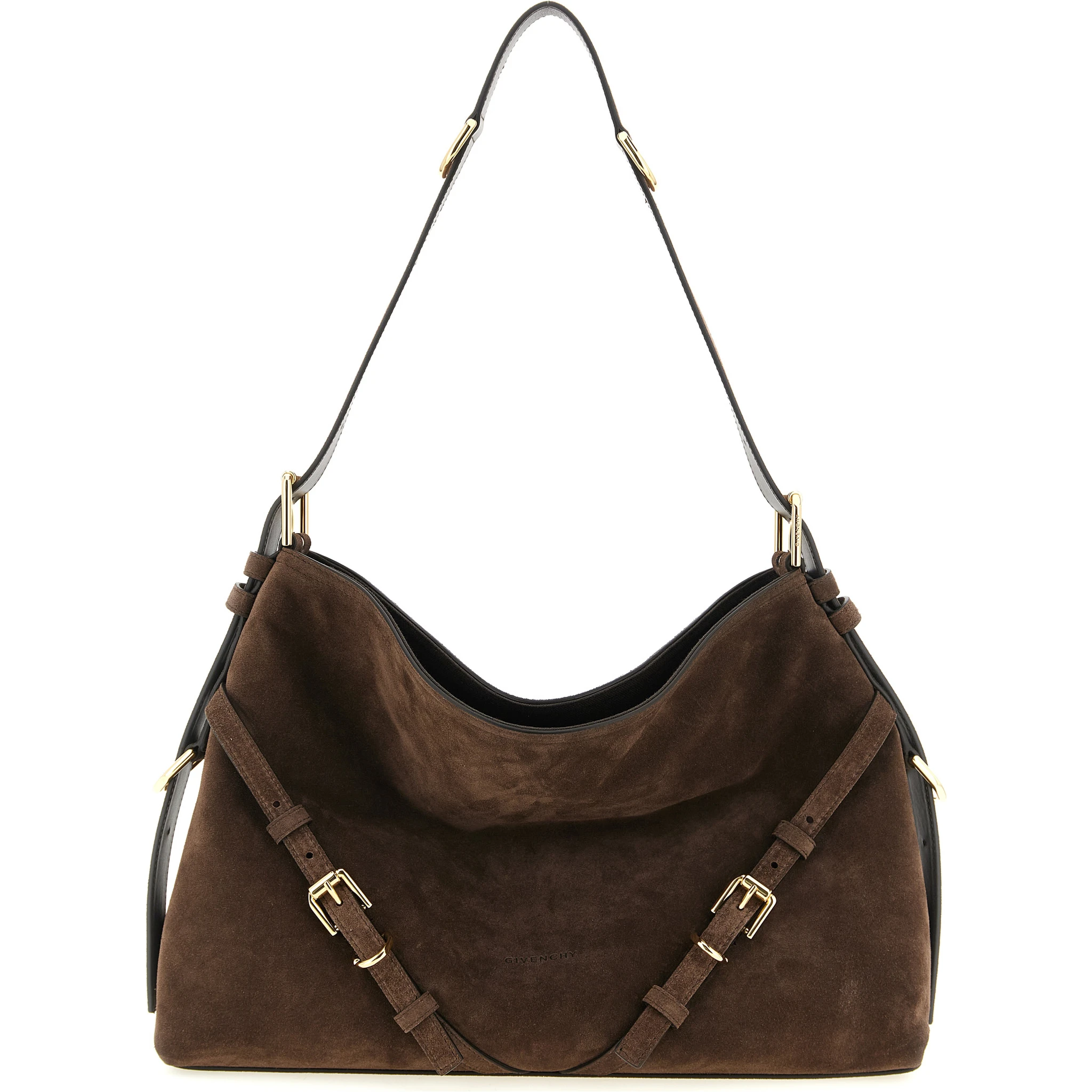 Brown Calfskin Shoulder Bag