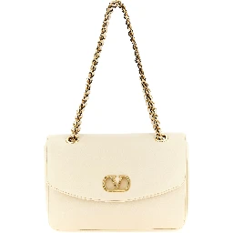 White Lamb Leather Shoulder Bag