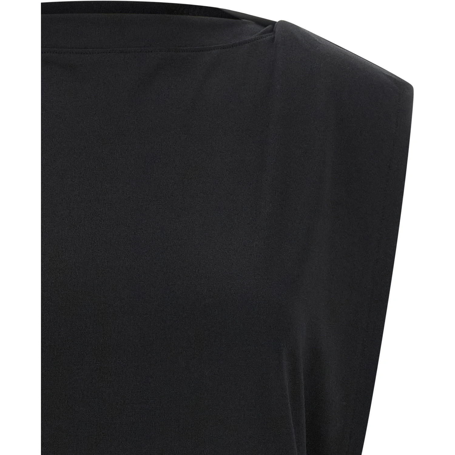 Black Paper Sleeveles T-Shirt