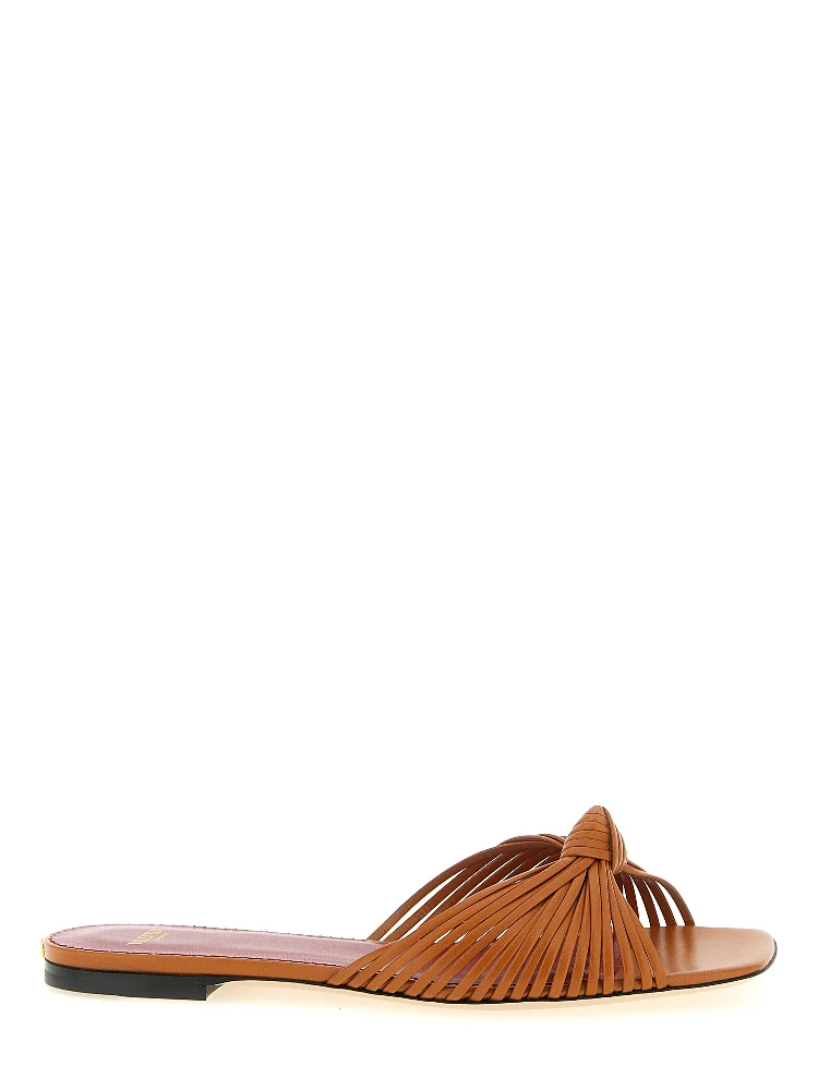 Brown Goatskin Slides