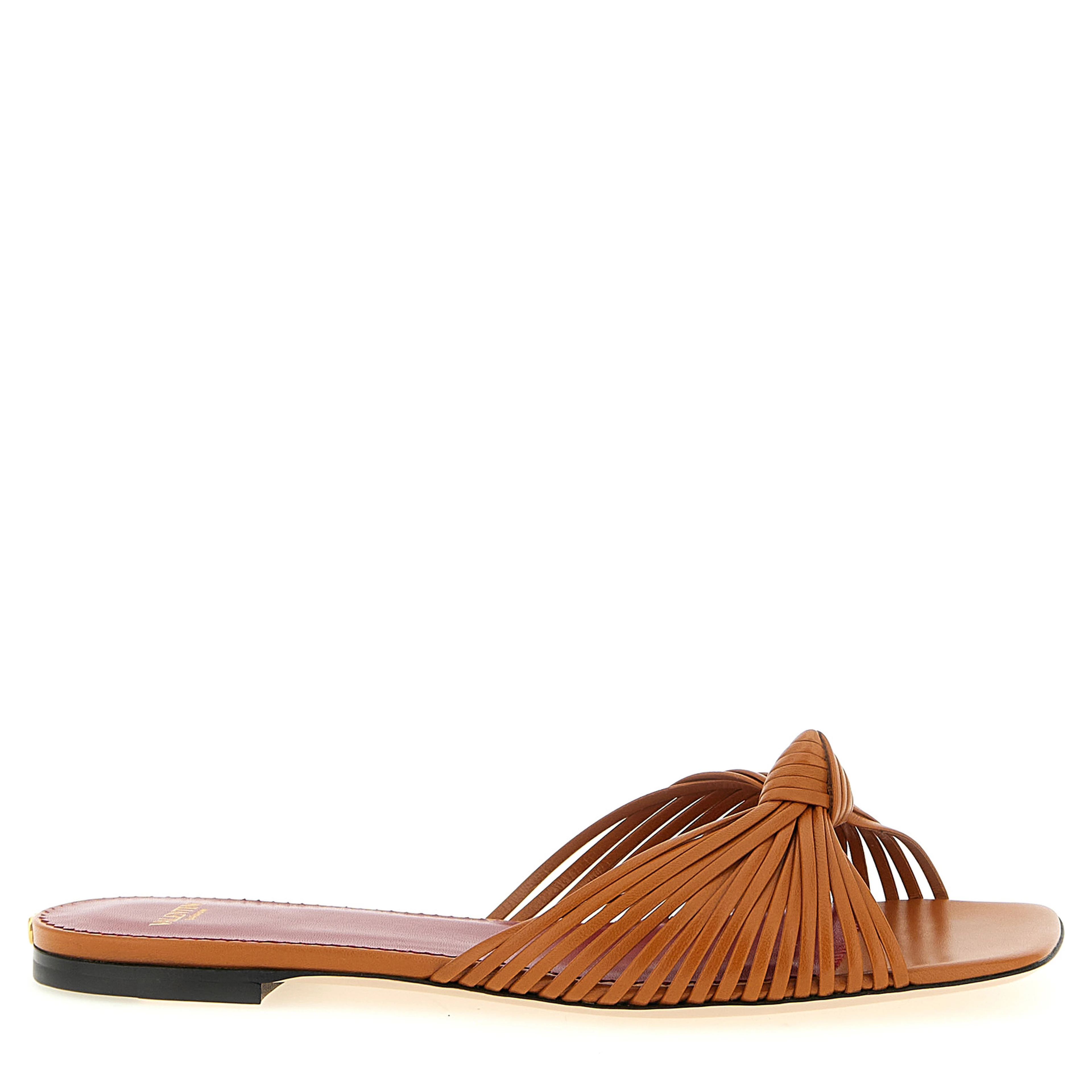 Brown Goatskin Slides