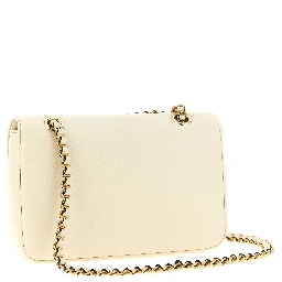 White Lamb Leather Shoulder Bag