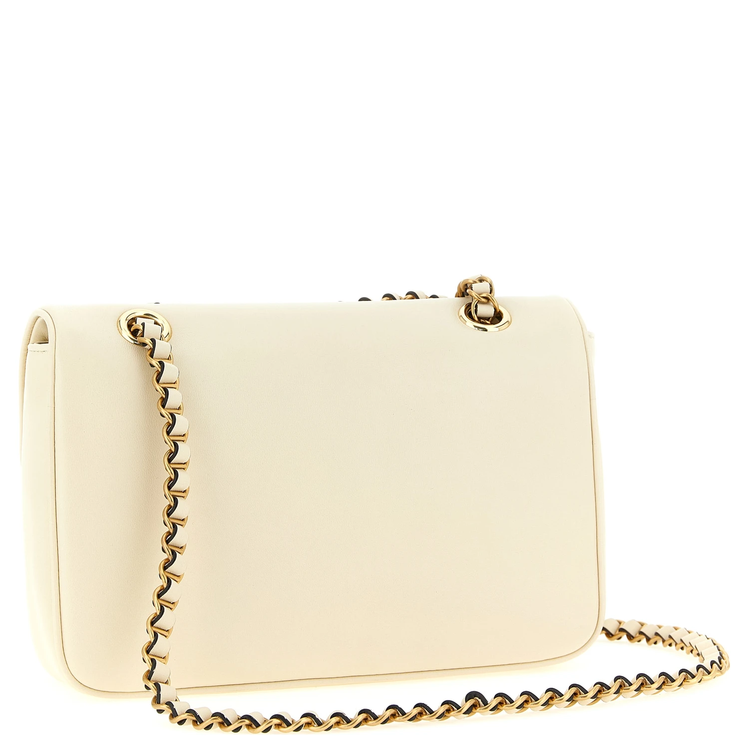 White Lamb Leather Shoulder Bag