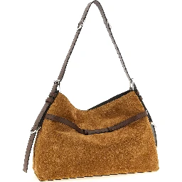 Brown Calfskin Shoulder Bag