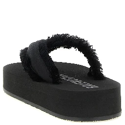 Black Viscose Slides