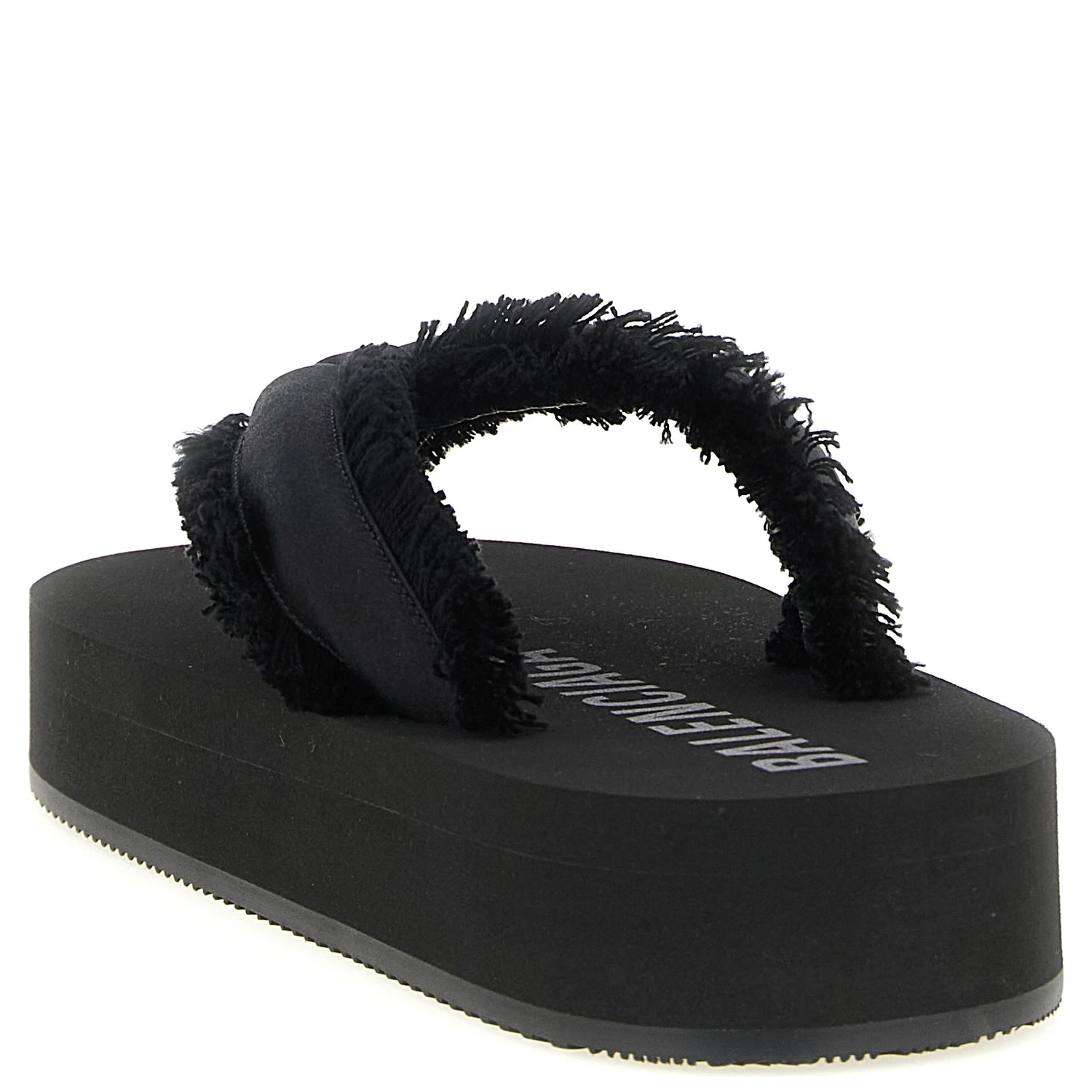 Black Viscose Slides