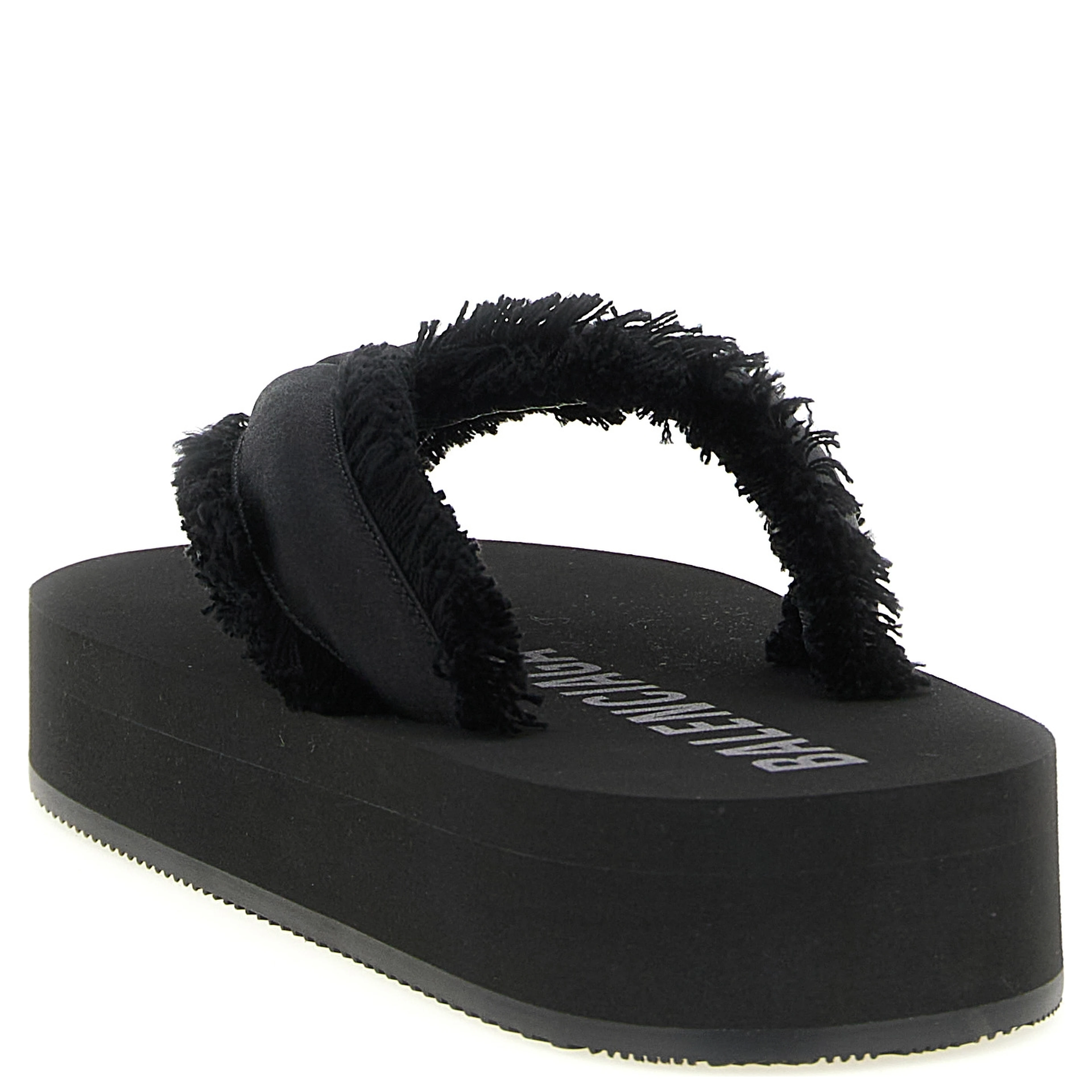 Black Viscose Slides
