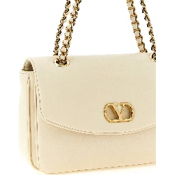 White Lamb Leather Shoulder Bag