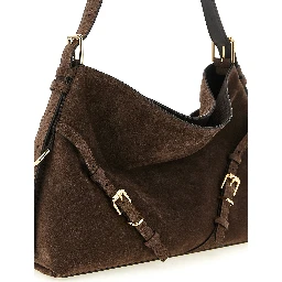 Brown Calfskin Shoulder Bag