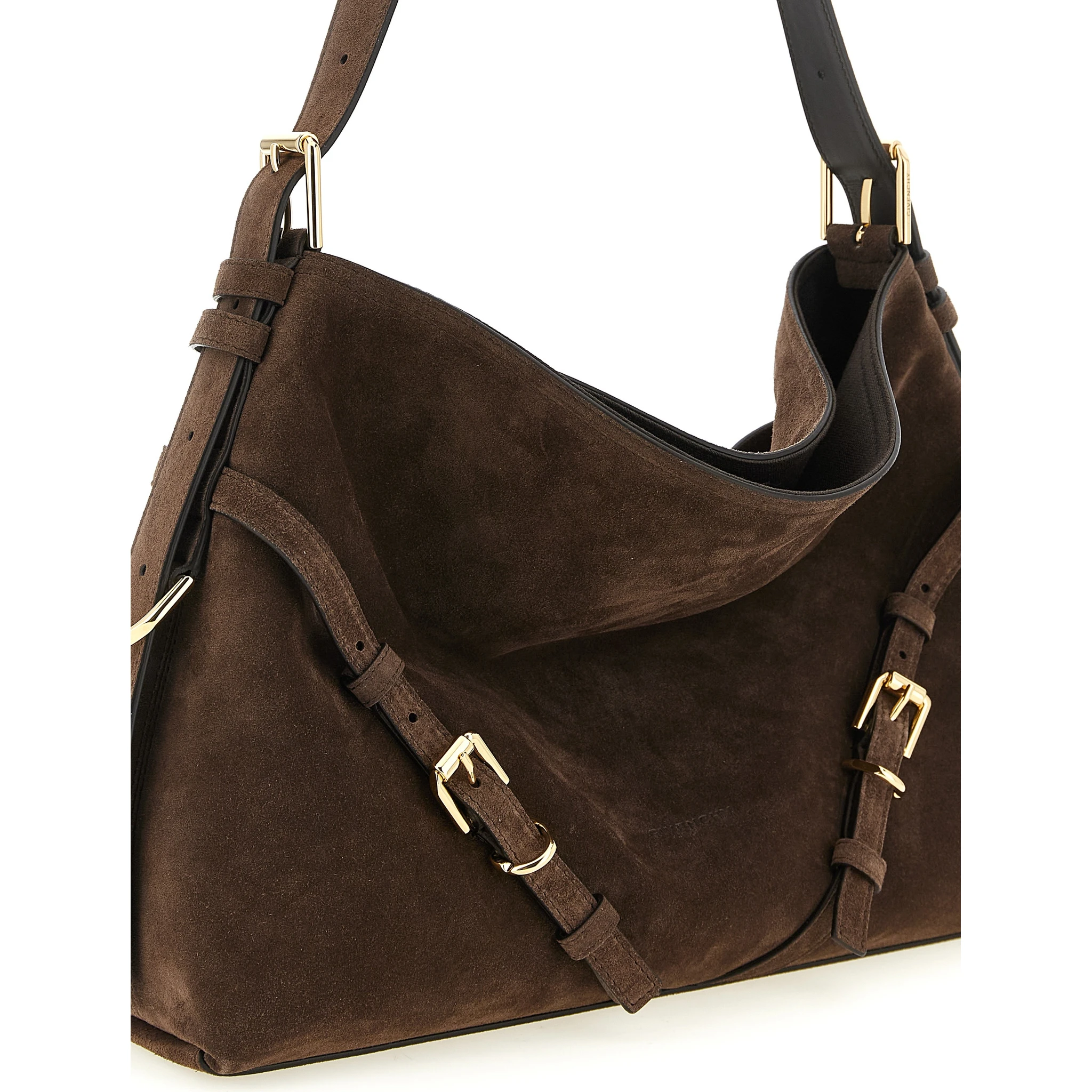 Brown Calfskin Shoulder Bag