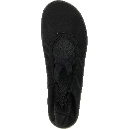 Black Polyester Ballet Flats