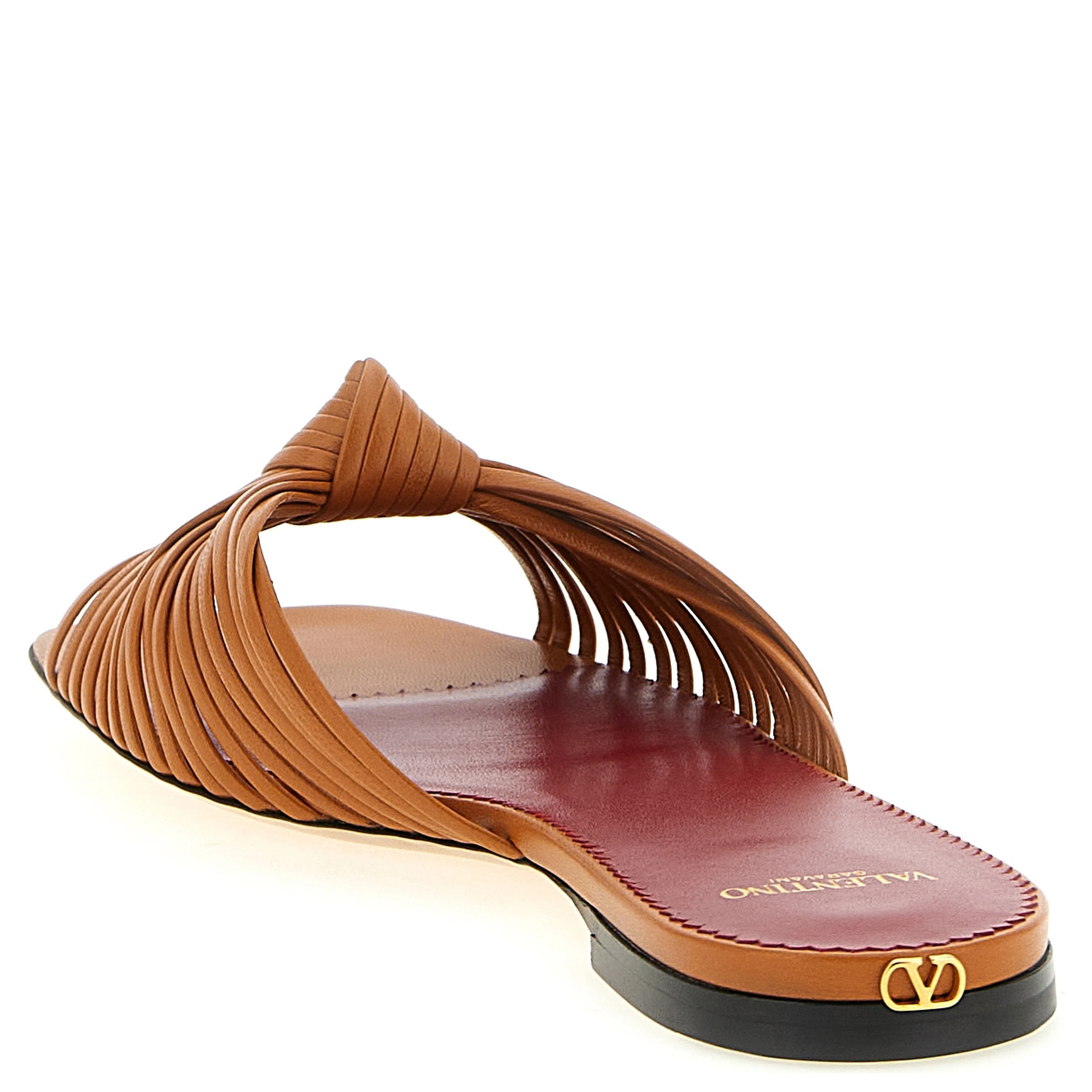 Brown Goatskin Slides
